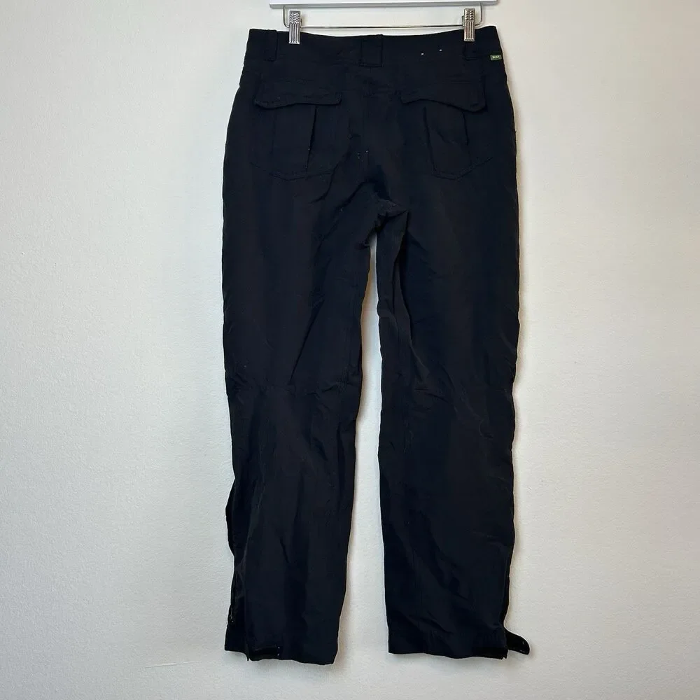 REI Pants Women's 8 Black Nylon UPF 50 Hiking Outdoor Gorpcore Ankle Zip Fishing - Picture 6 of 13